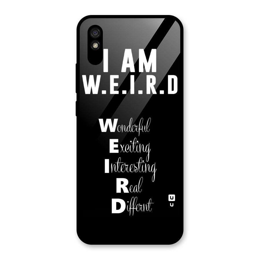 Weird Me Glass Back Case for Redmi 9i