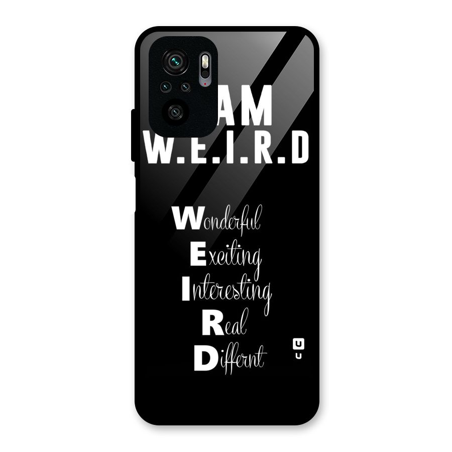 Weird Me Glass Back Case for Redmi Note 10S