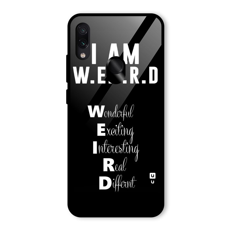 Weird Me Glass Back Case for Redmi Note 7 Pro