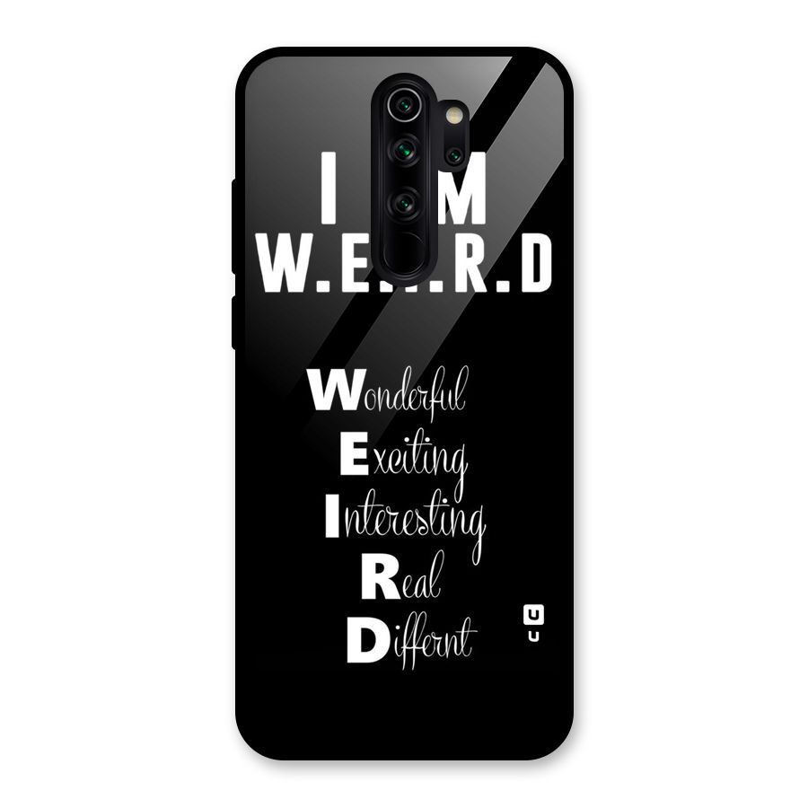 Weird Me Glass Back Case for Redmi Note 8 Pro