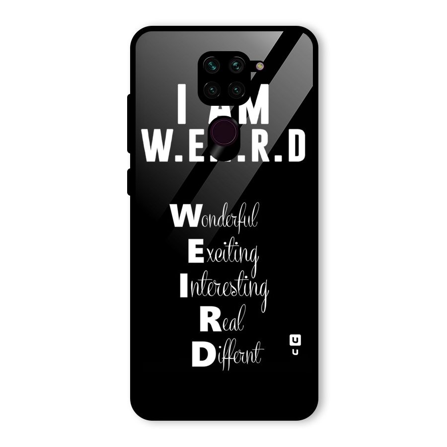 Weird Me Glass Back Case for Redmi Note 9