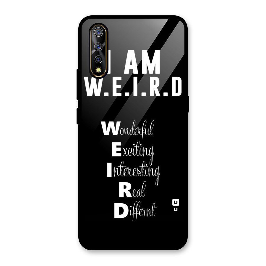 Weird Me Glass Back Case for Vivo S1
