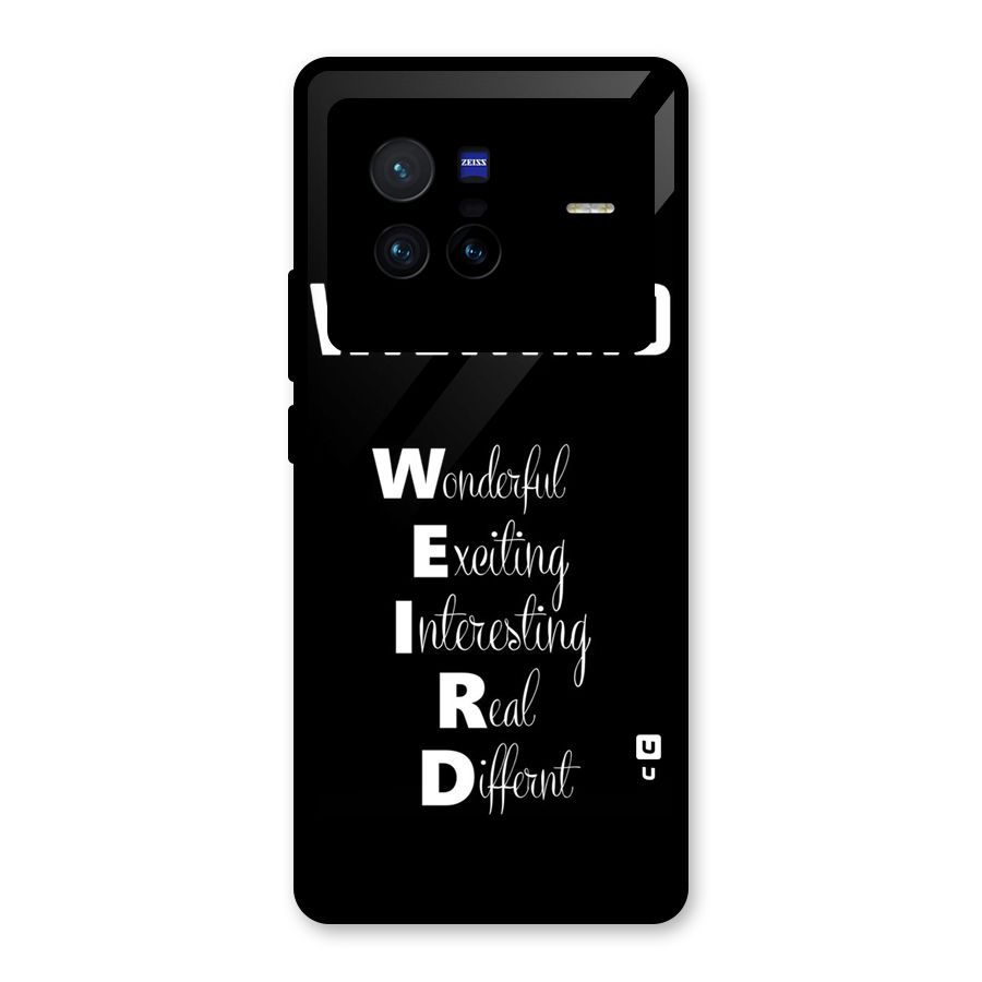 Weird Me Glass Back Case for Vivo X80