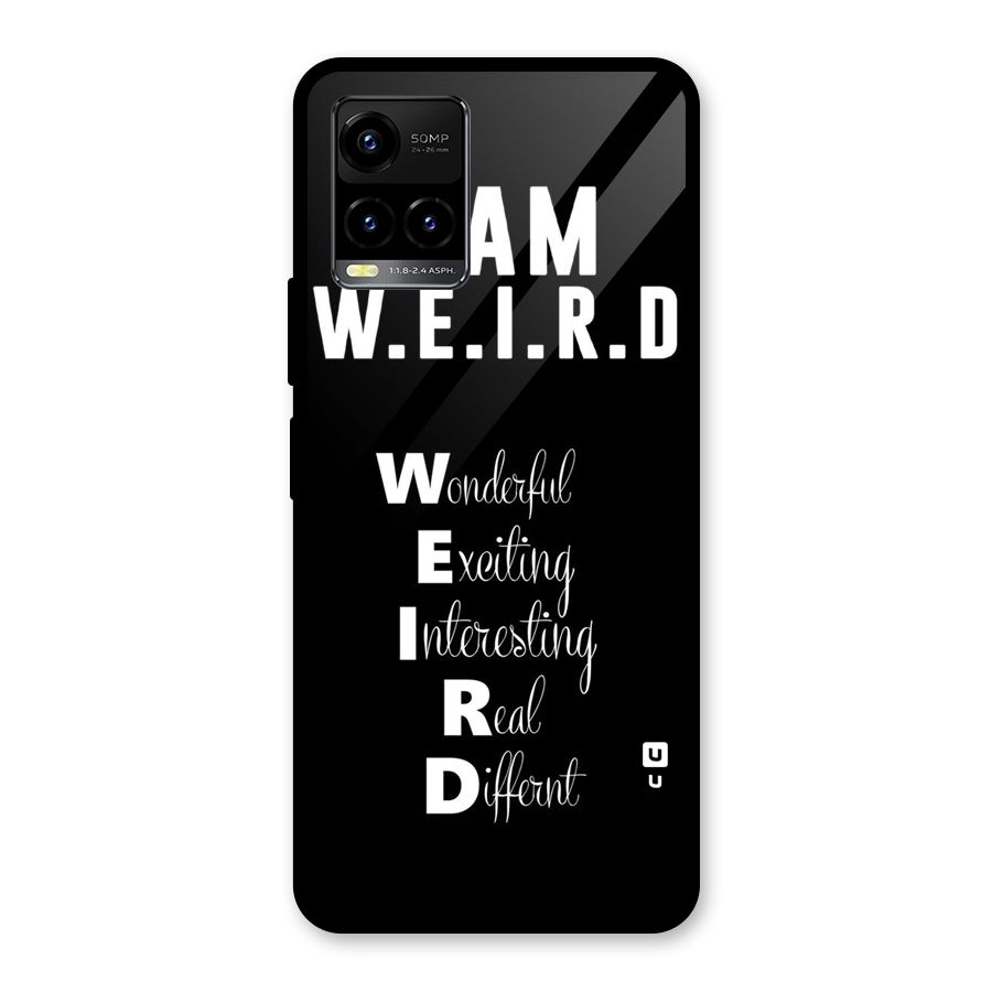 Weird Me Glass Back Case for Vivo Y21T