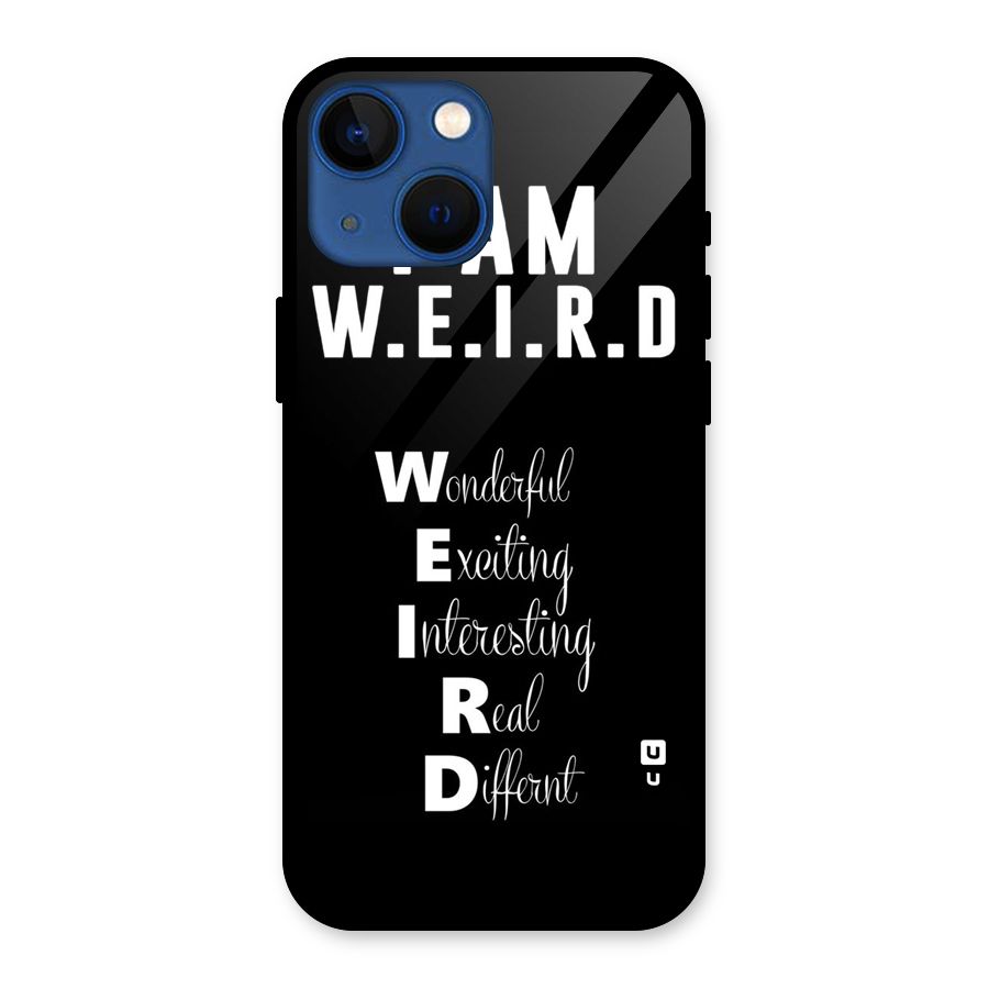 Weird Me Glass Back Case for iPhone 13 Mini