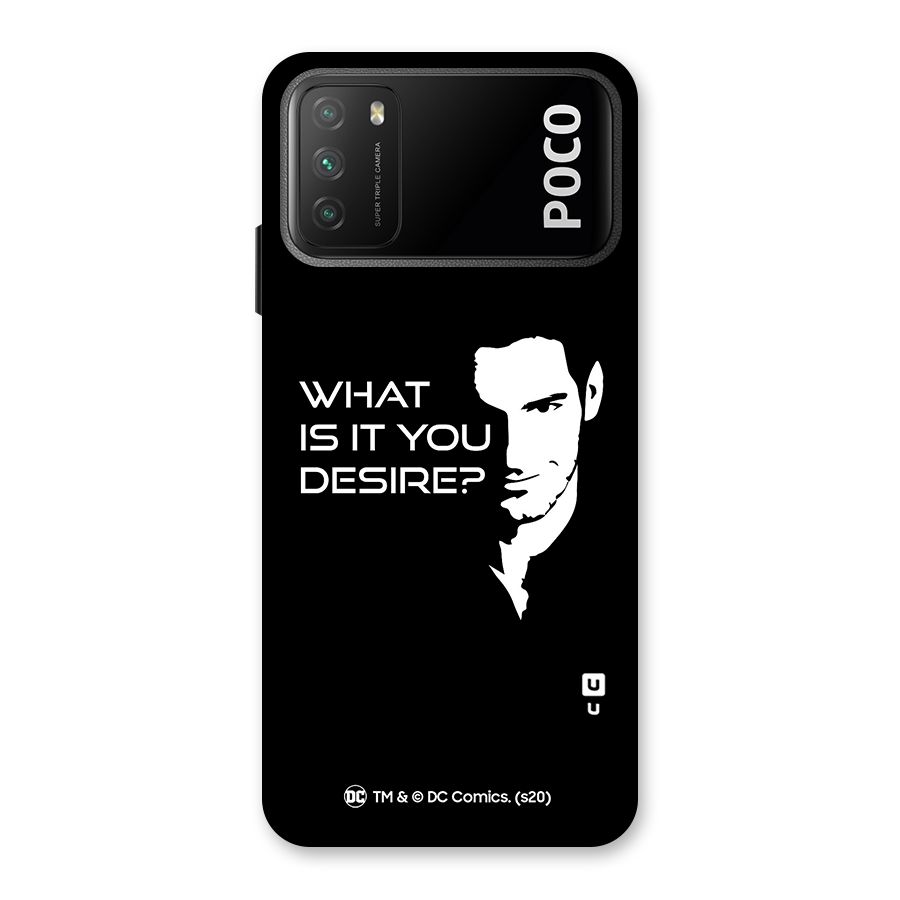 What Do You Desire Back Case for Poco M3