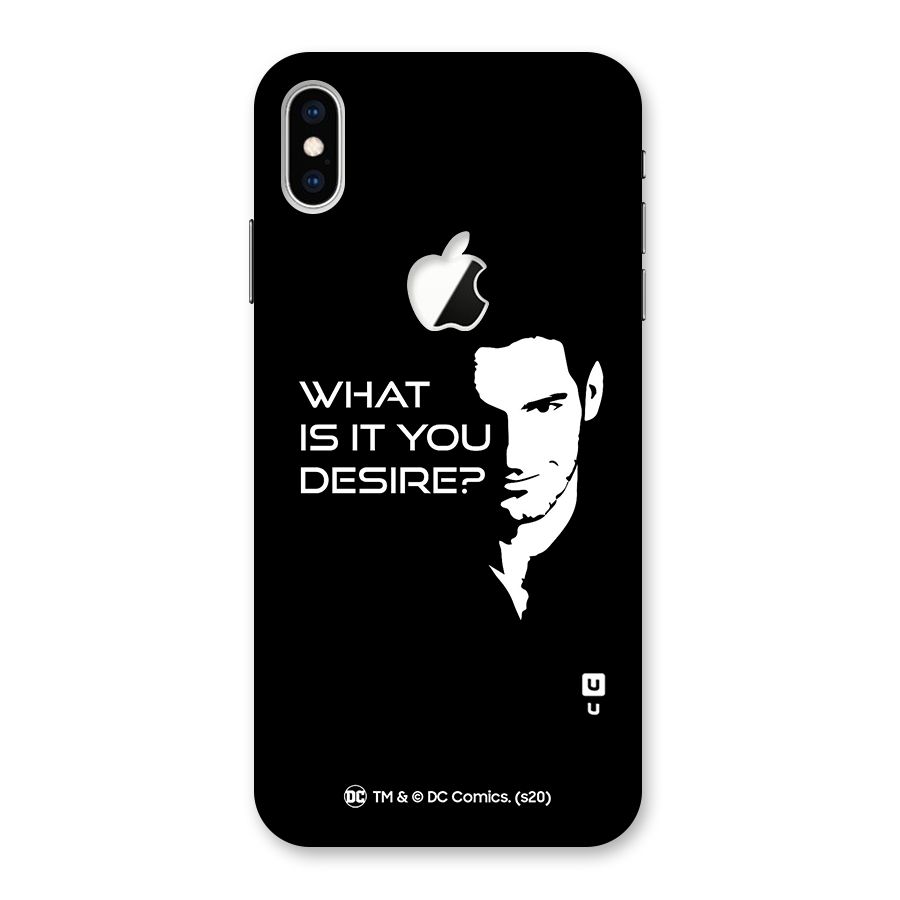 What Do You Desire Back Case for iPhone XS Max Apple Cut