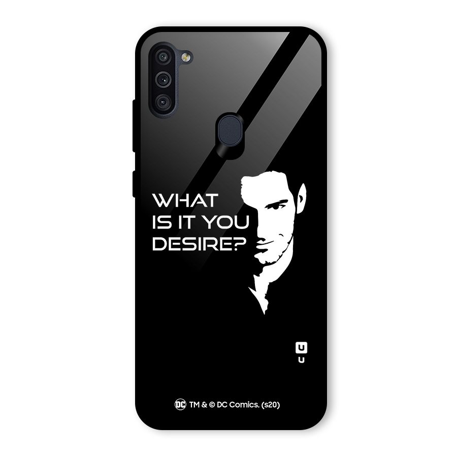 What Do You Desire Glass Back Case for Galaxy M11
