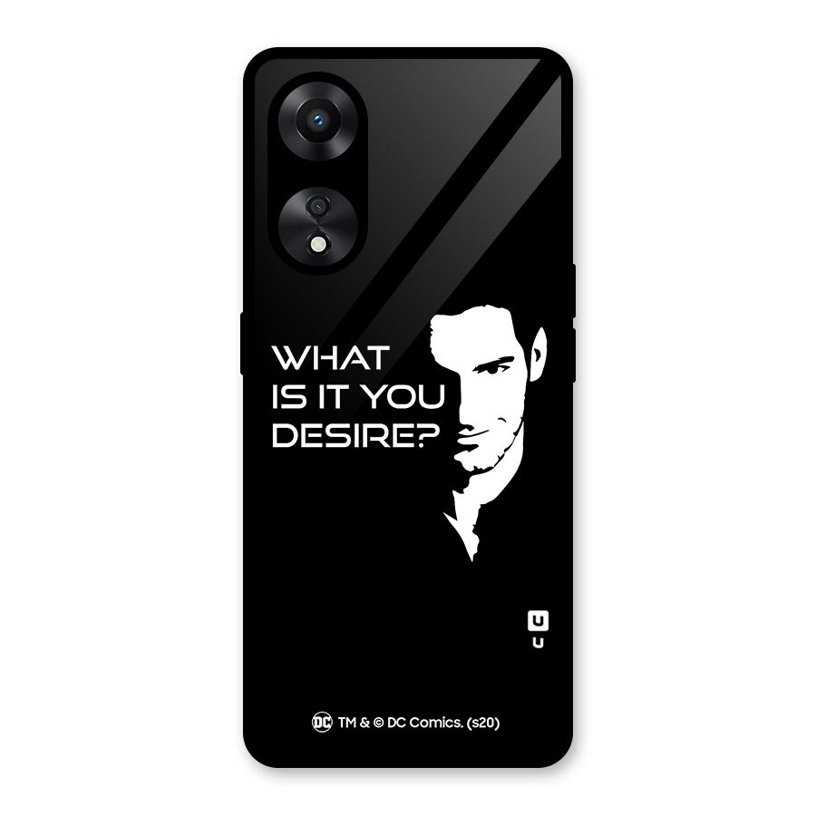What Do You Desire Glass Back Case for Oppo A78
