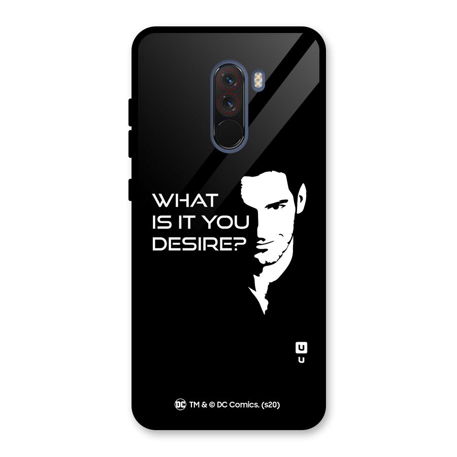 What Do You Desire Glass Back Case for Poco F1