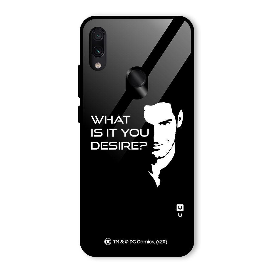 What Do You Desire Glass Back Case for Redmi Note 7