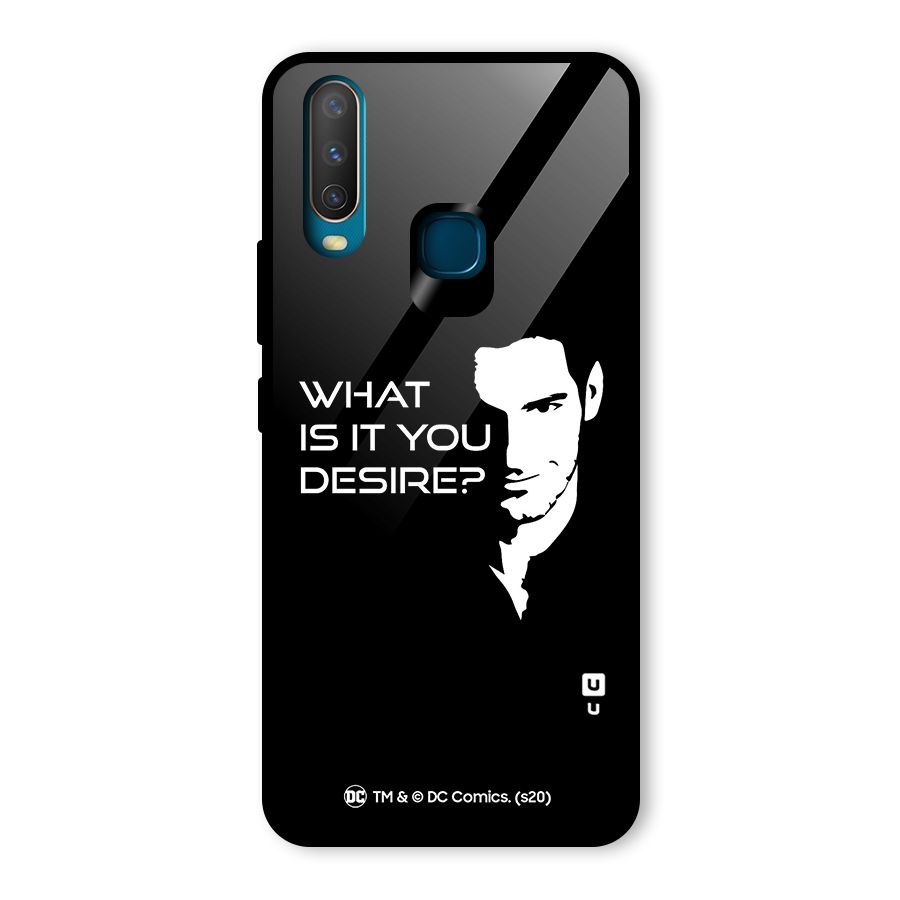 What Do You Desire Glass Back Case for Vivo Y17