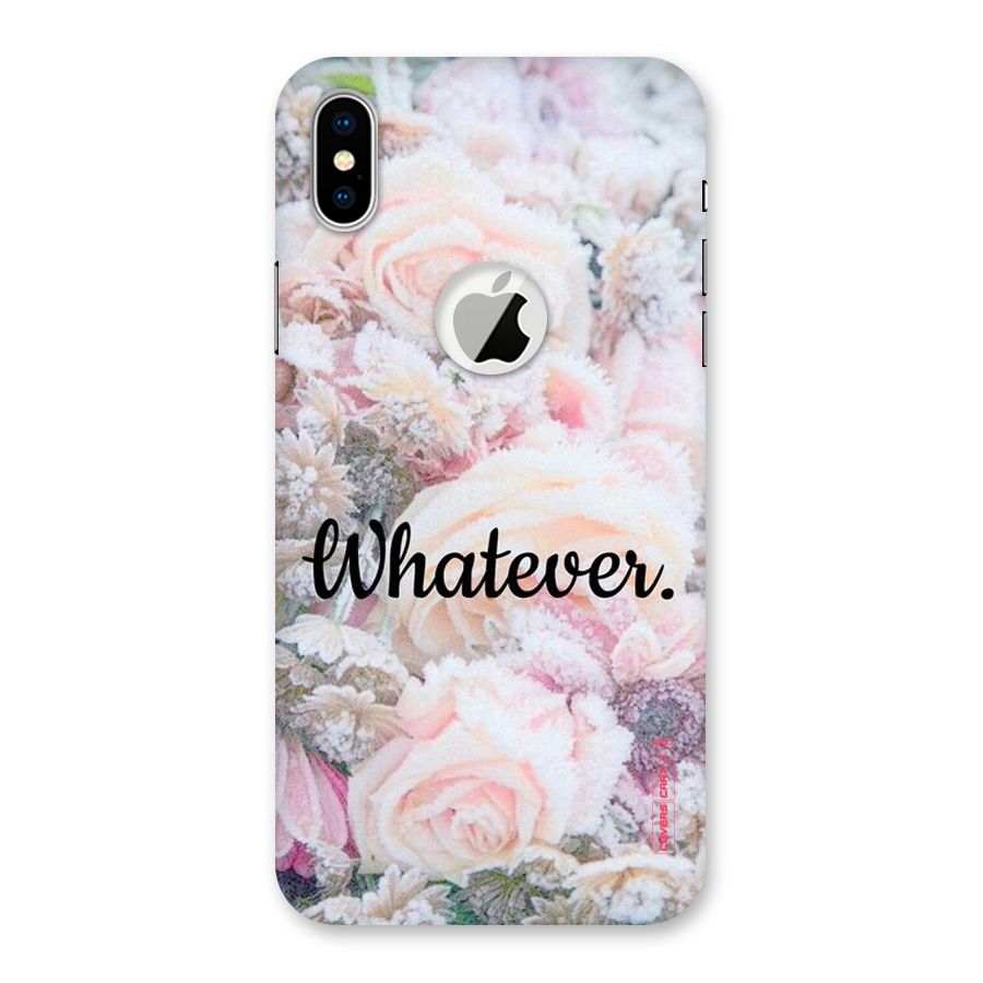 Whatever Back Case for iPhone X Logo Cut