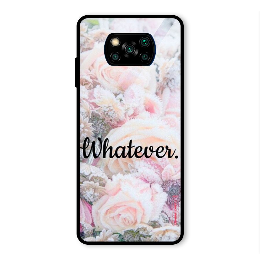 Whatever Glass Back Case for Poco X3 Pro