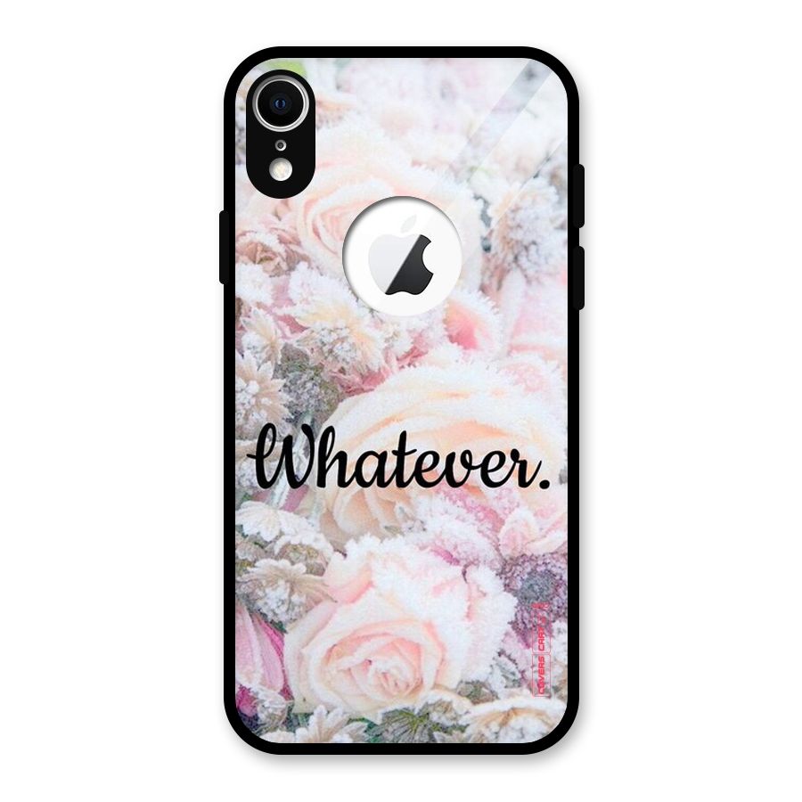 Whatever Glass Back Case for iPhone XR Logo Cut