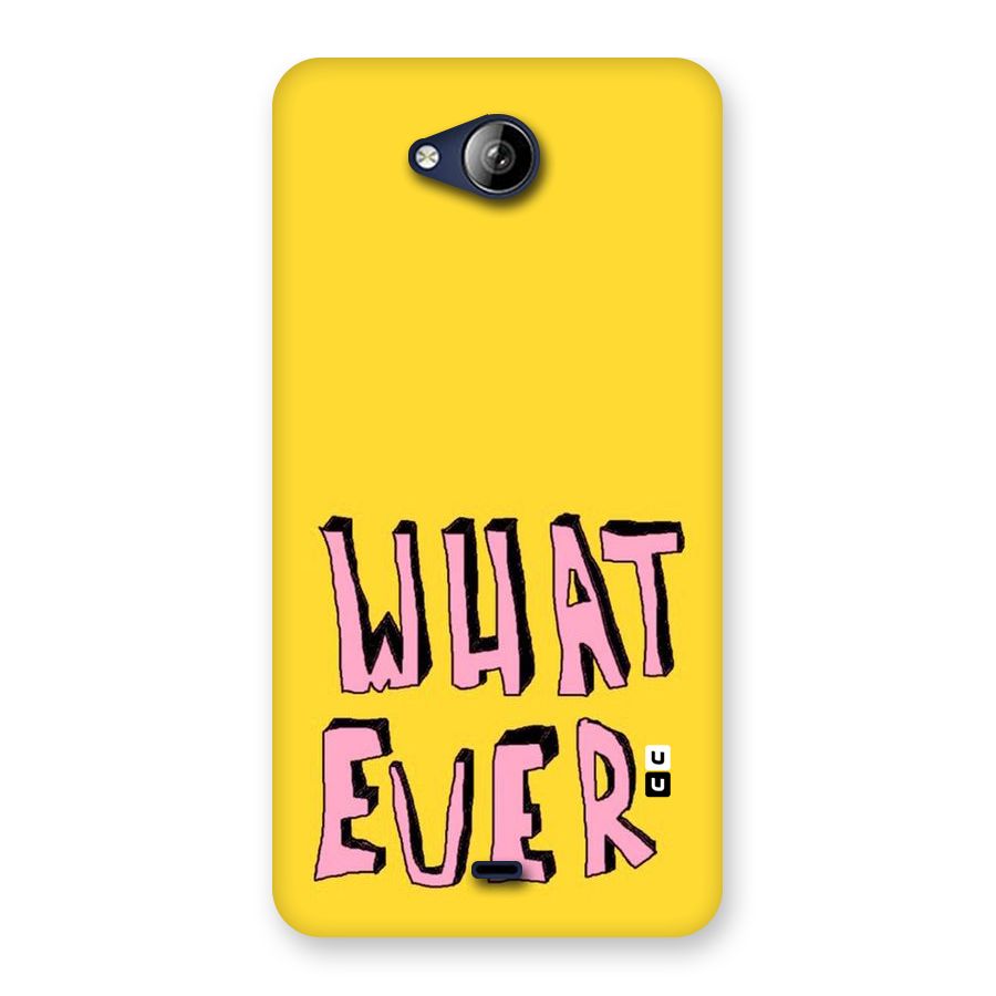 Whatever Yellow Back Case for Canvas Play Q355