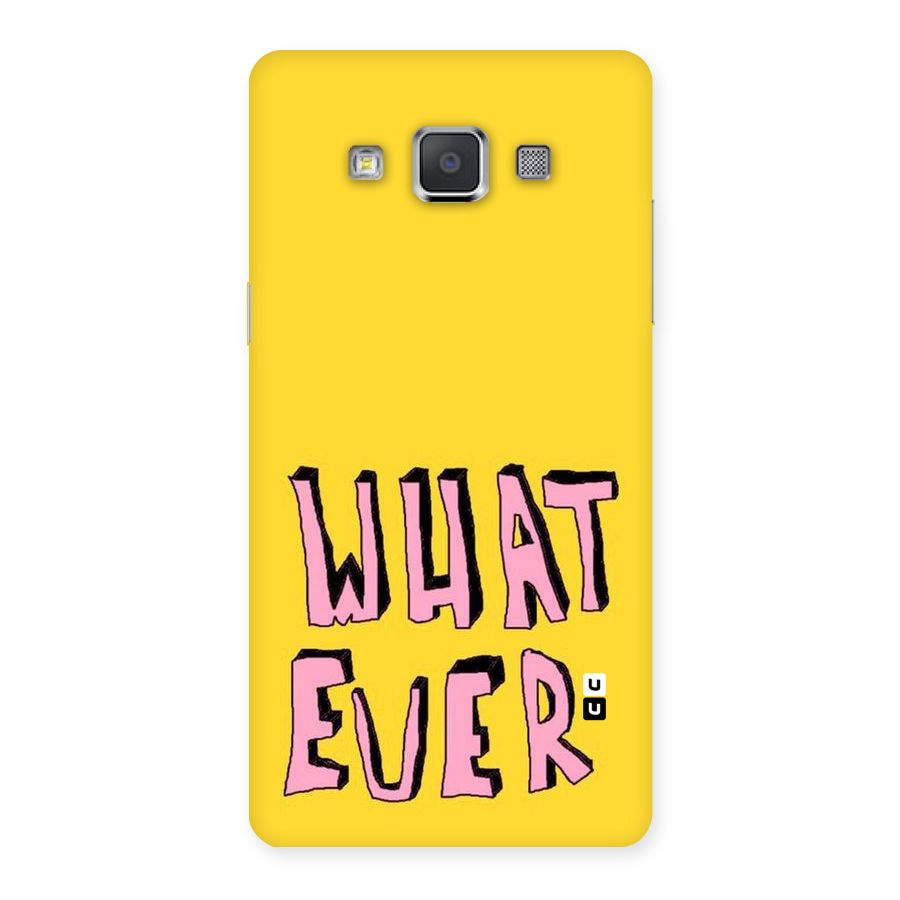 Whatever Yellow Back Case for Galaxy Grand Max