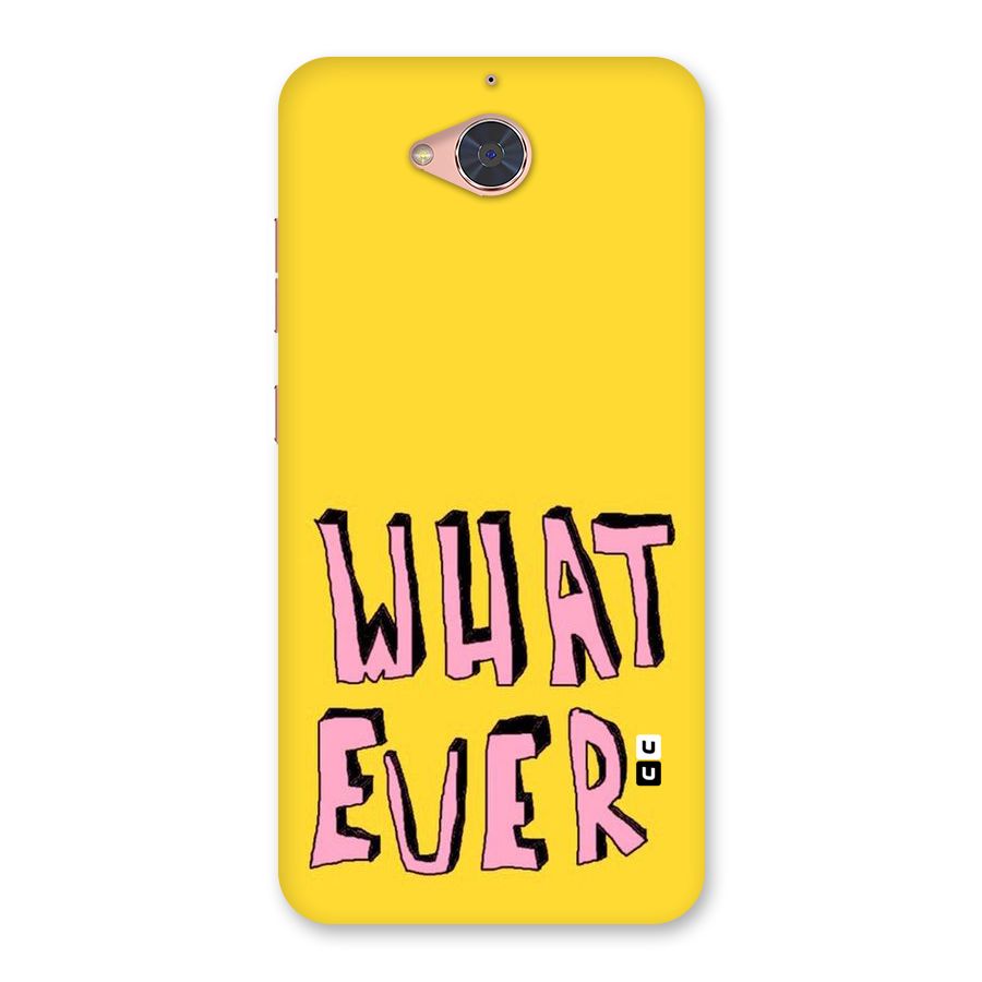 Whatever Yellow Back Case for Gionee S6 Pro