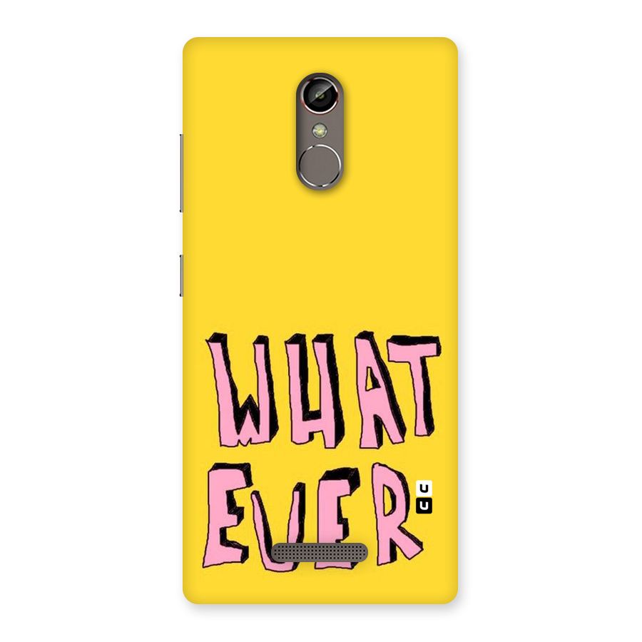Whatever Yellow Back Case for Gionee S6s
