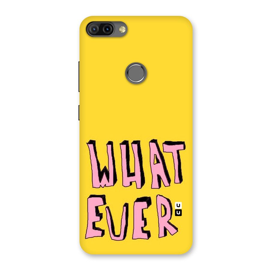Whatever Yellow Back Case for Infinix Hot 6 Pro