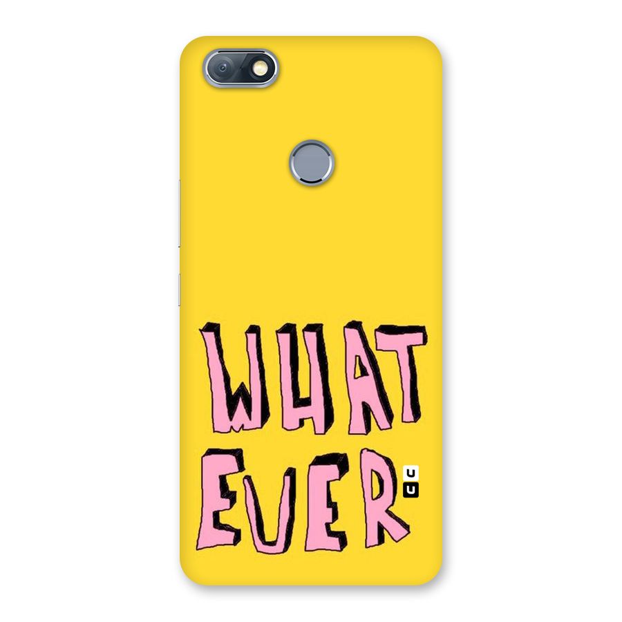 Whatever Yellow Back Case for Infinix Note 5
