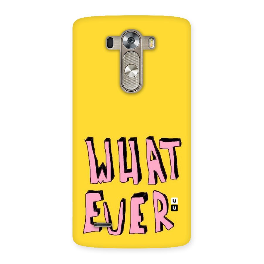 Whatever Yellow Back Case for LG G3