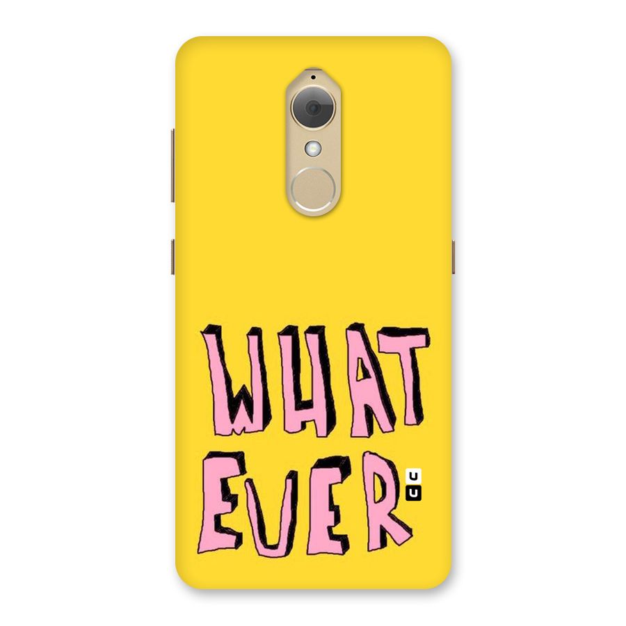 Whatever Yellow Back Case for Lenovo K8
