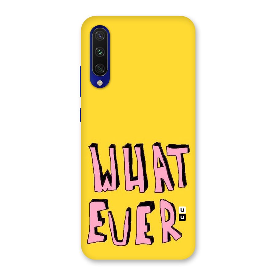 Whatever Yellow Back Case for Mi A3
