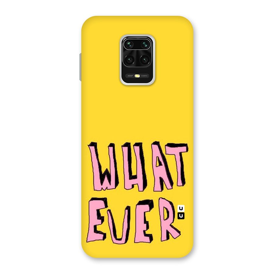 Whatever Yellow Back Case for Poco M2 Pro