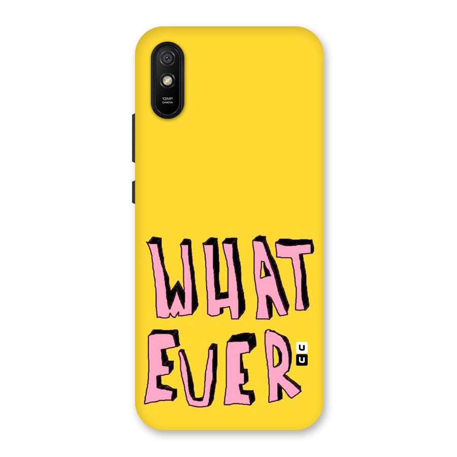 Whatever Yellow Back Case for Redmi 9A