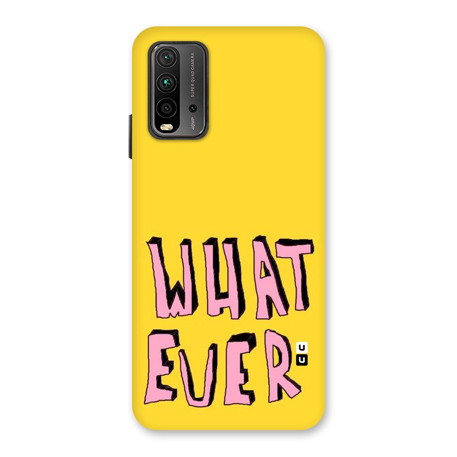 Whatever Yellow Back Case for Redmi 9 Power
