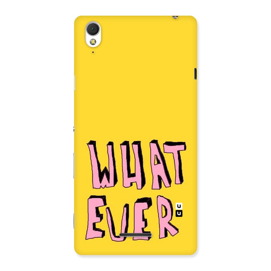 Whatever Yellow Back Case for Sony Xperia T3