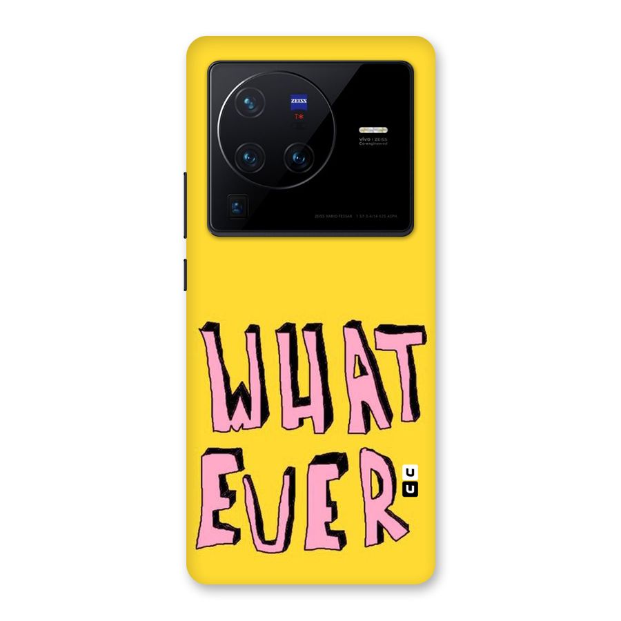 Whatever Yellow Back Case for Vivo X80 Pro