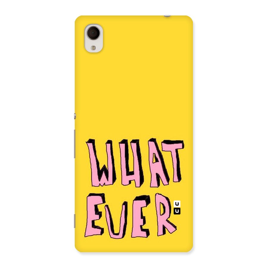 Whatever Yellow Back Case for Xperia M4 Aqua