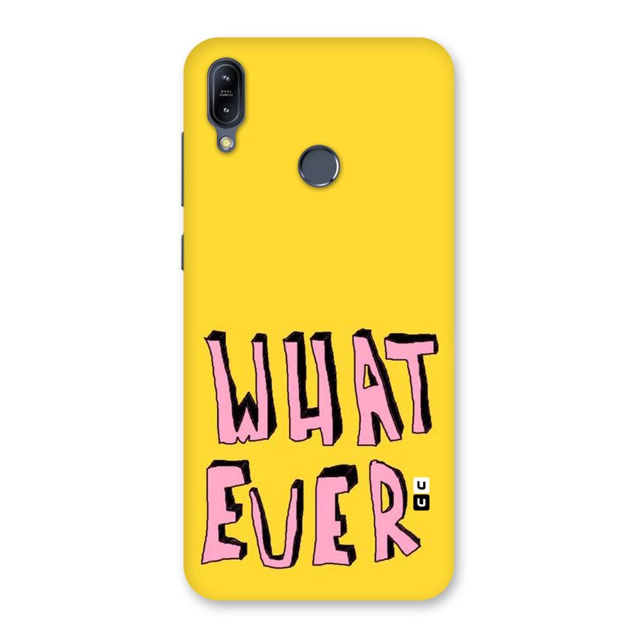 Whatever Yellow Back Case for Zenfone Max M2