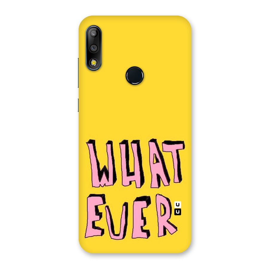Whatever Yellow Back Case for Zenfone Max Pro M2