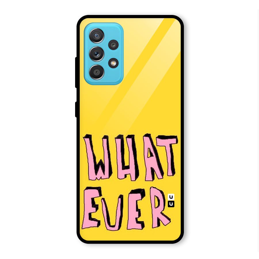 Whatever Yellow Glass Back Case for Galaxy A52