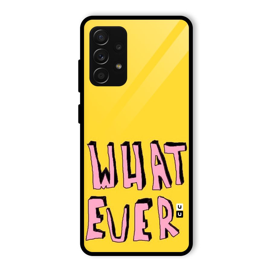 Whatever Yellow Glass Back Case for Galaxy A53 5G