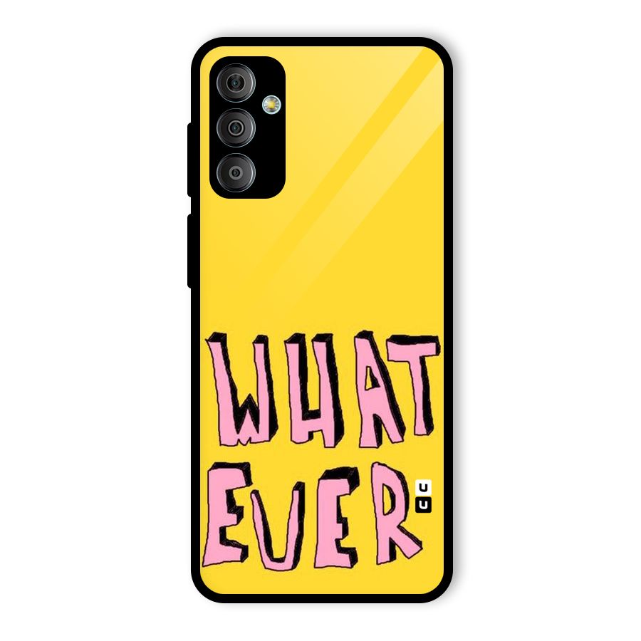 Whatever Yellow Glass Back Case for Galaxy F23