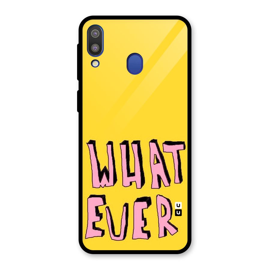 Whatever Yellow Glass Back Case for Galaxy M20