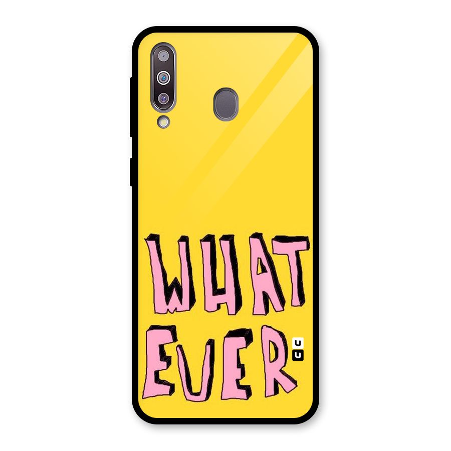 Whatever Yellow Glass Back Case for Galaxy M30