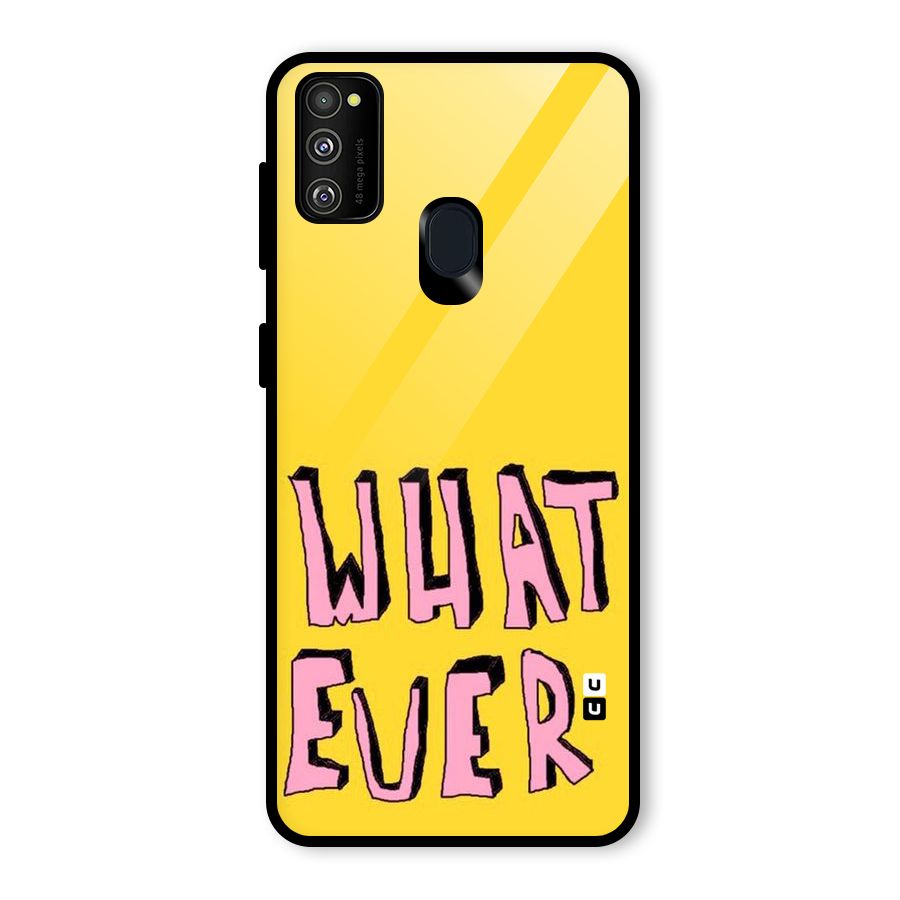 Whatever Yellow Glass Back Case for Galaxy M30s