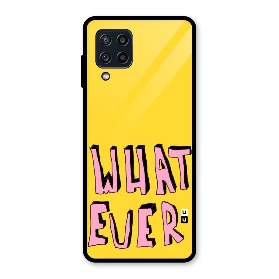 Whatever Yellow Glass Back Case for Galaxy M32