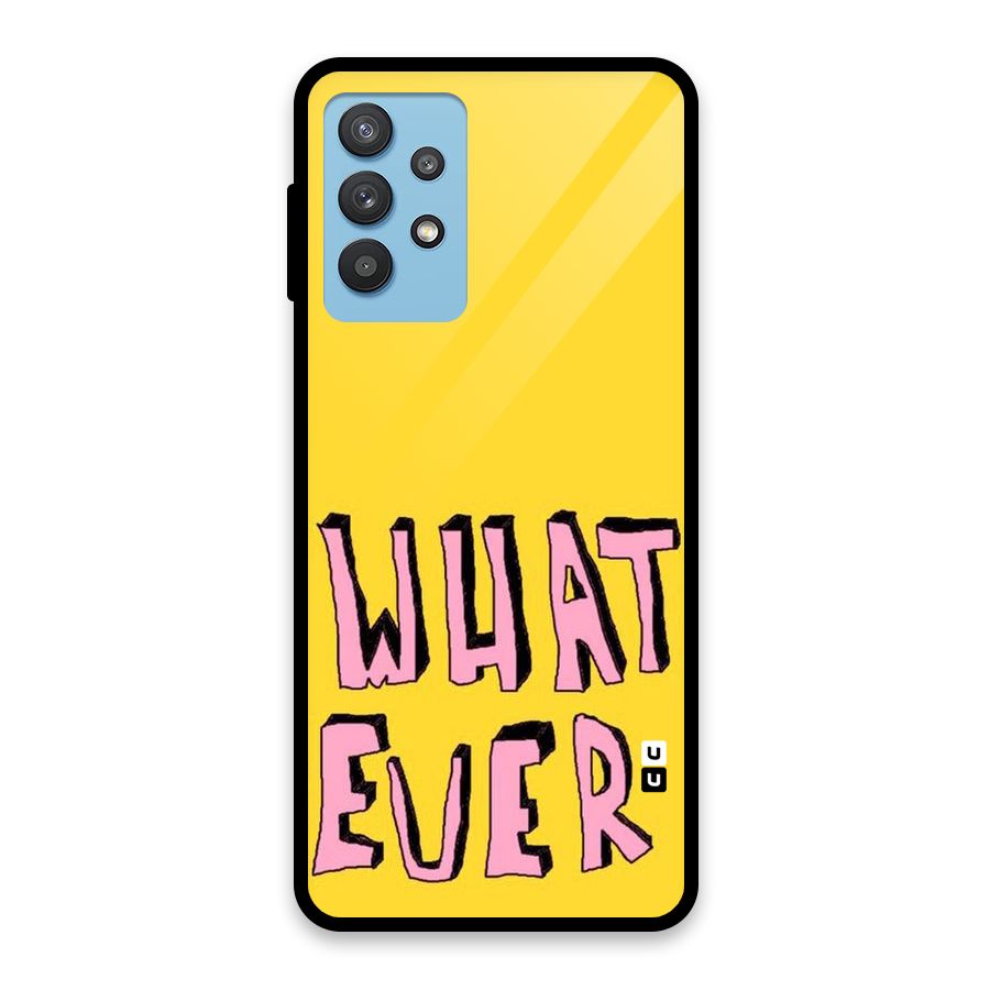 Whatever Yellow Glass Back Case for Galaxy M32 5G