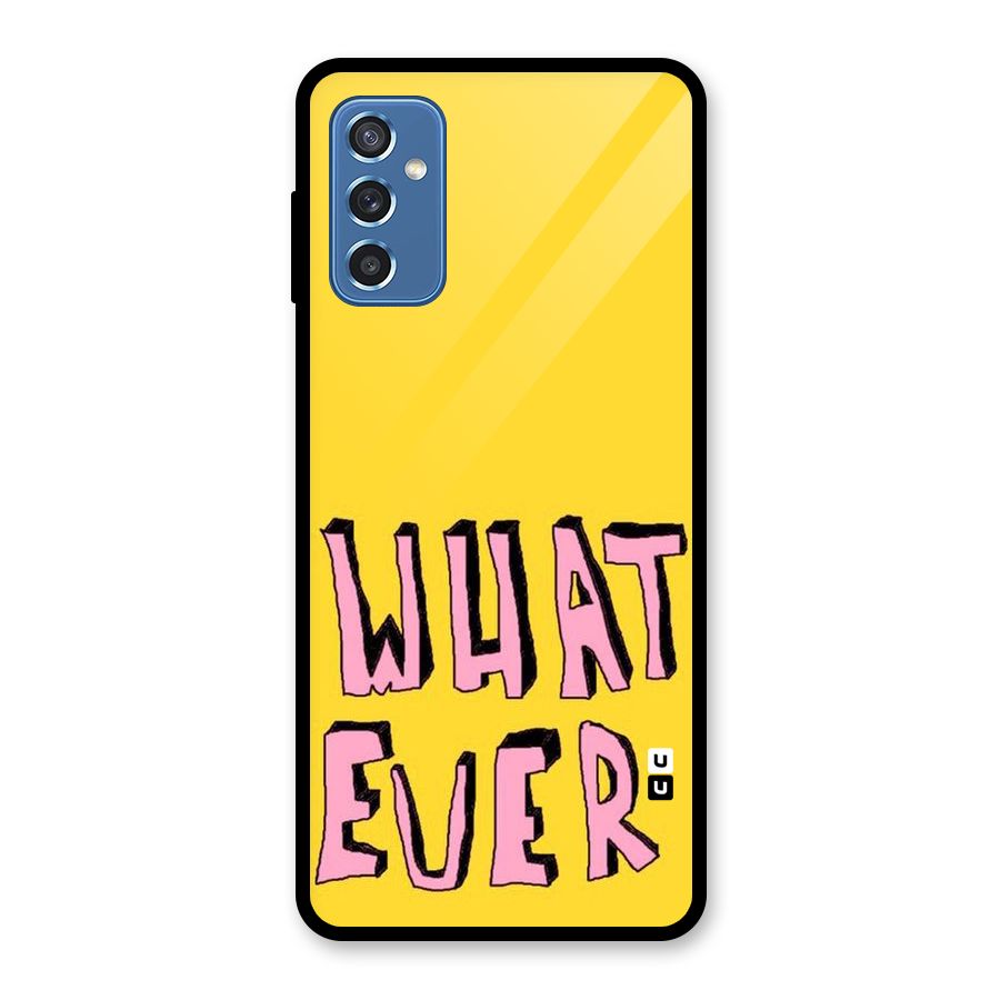 Whatever Yellow Glass Back Case for Galaxy M52 5G