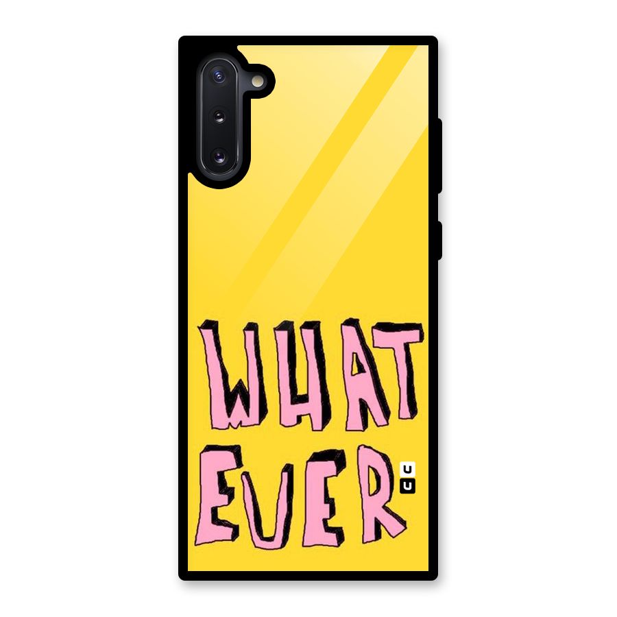 Whatever Yellow Glass Back Case for Galaxy Note 10