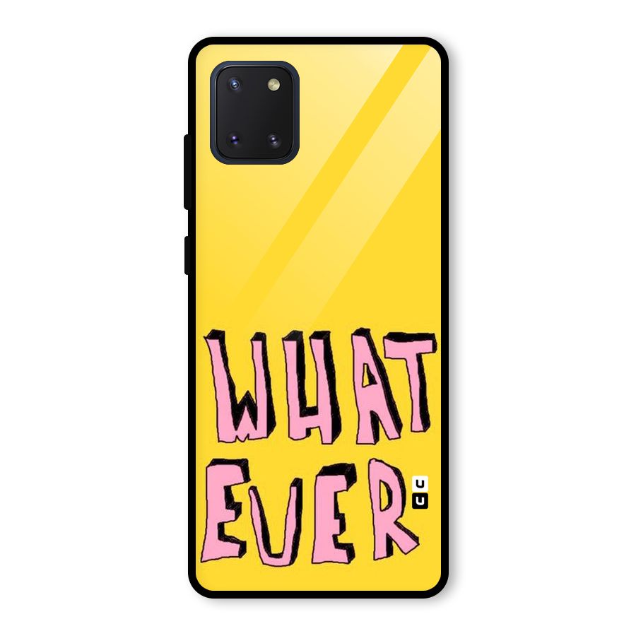Whatever Yellow Glass Back Case for Galaxy Note 10 Lite