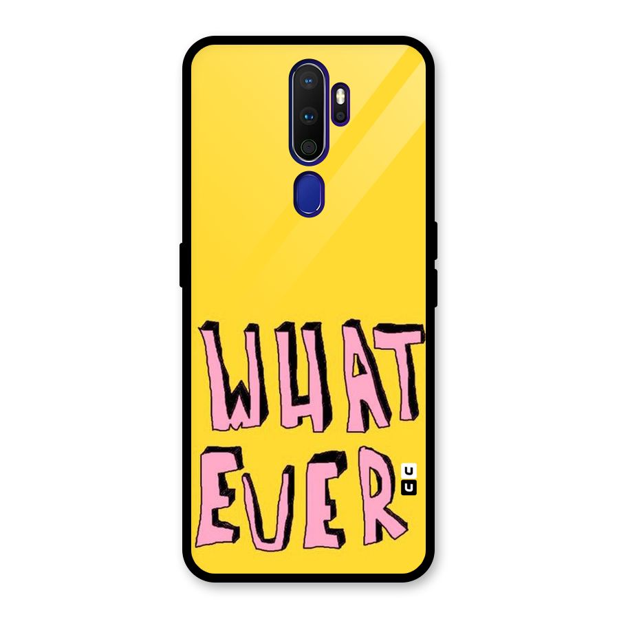 Whatever Yellow Glass Back Case for Oppo A9 (2020)