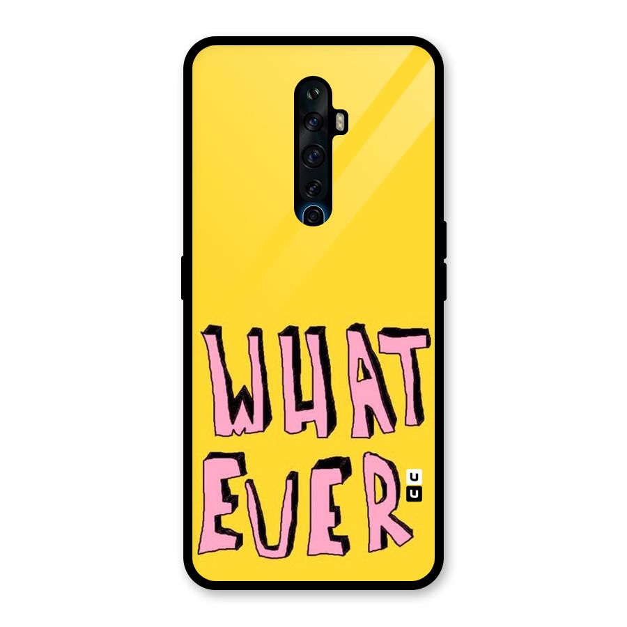 Whatever Yellow Glass Back Case for Oppo Reno2 Z