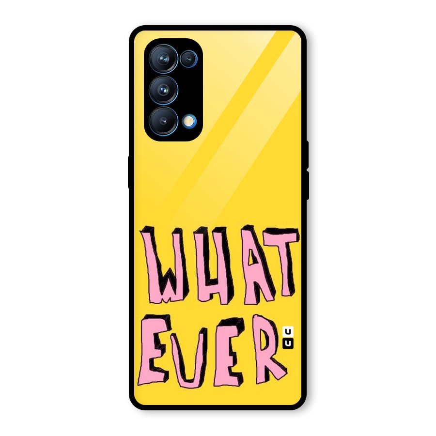 Whatever Yellow Glass Back Case for Oppo Reno5 Pro 5G